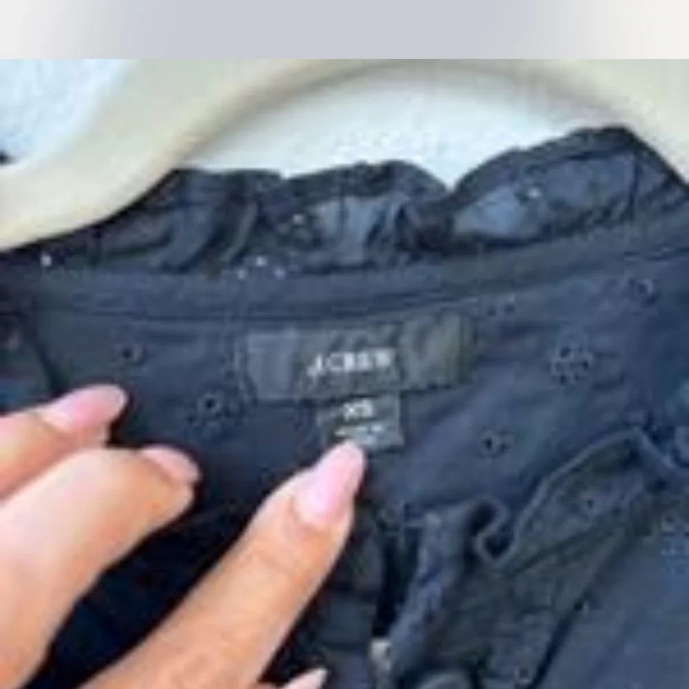 Black Ruffled Blouse - JCrew - Picture 5 of 7